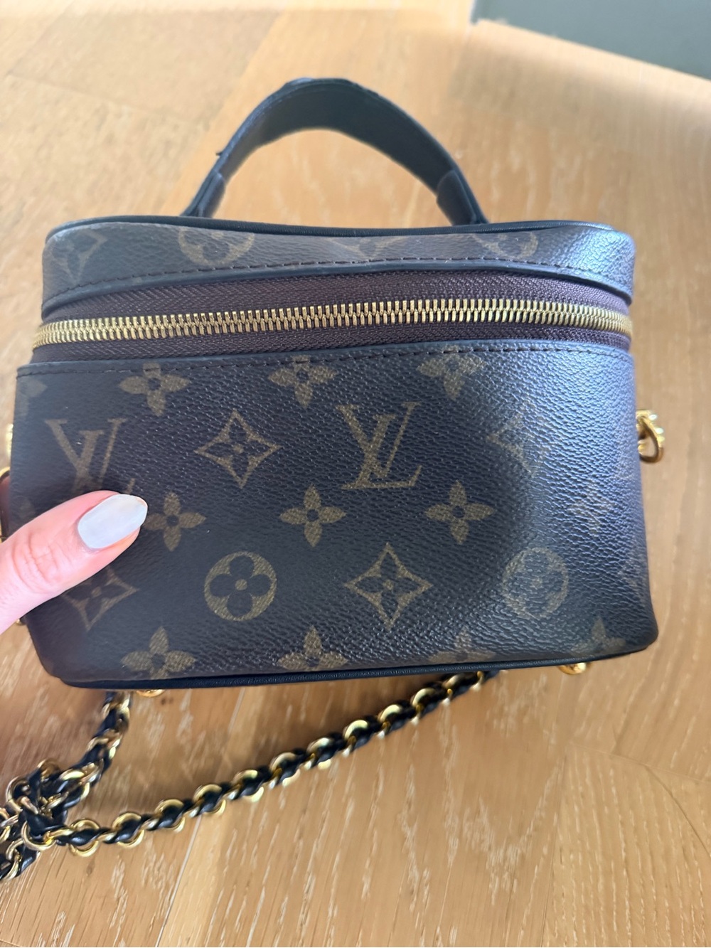 LV Monogram Small Vanity Crossbody Bag in Brown - Picture 6 of 10